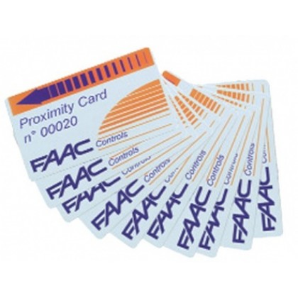Faac Proximity numbered CARD with coded magnetic strip - DISCONTINUED